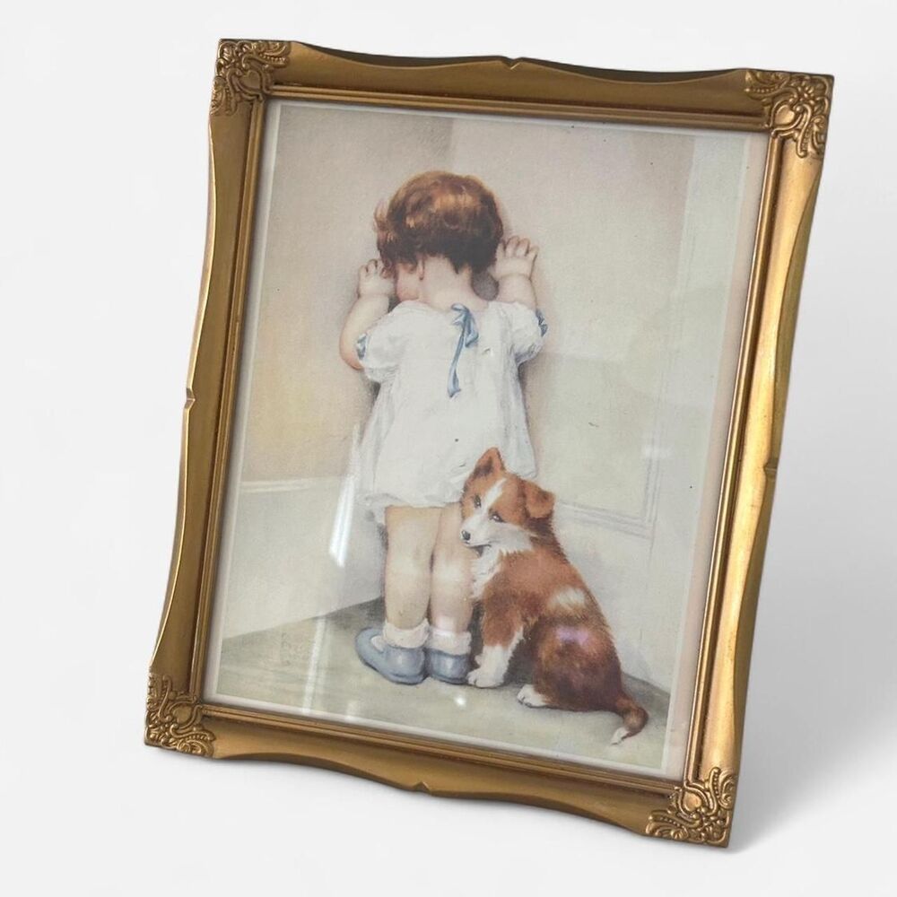 Bessie Pease Gutmann "in Disgrace"  Framed Print